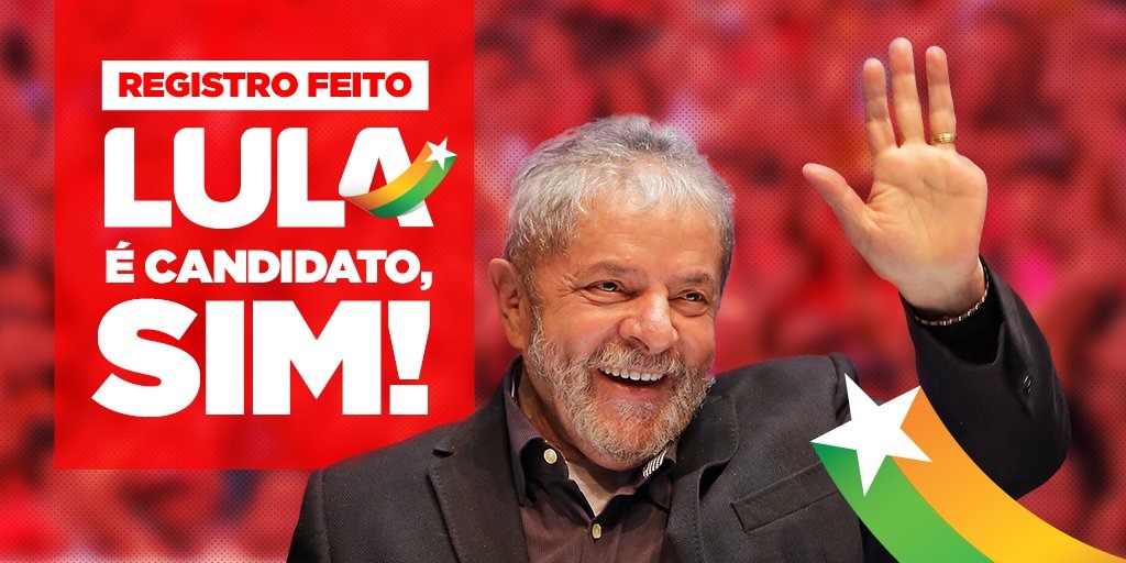 Leia mais sobre o artigo PT registra candidatura de Lula a presidente com ato em frente ao TSE