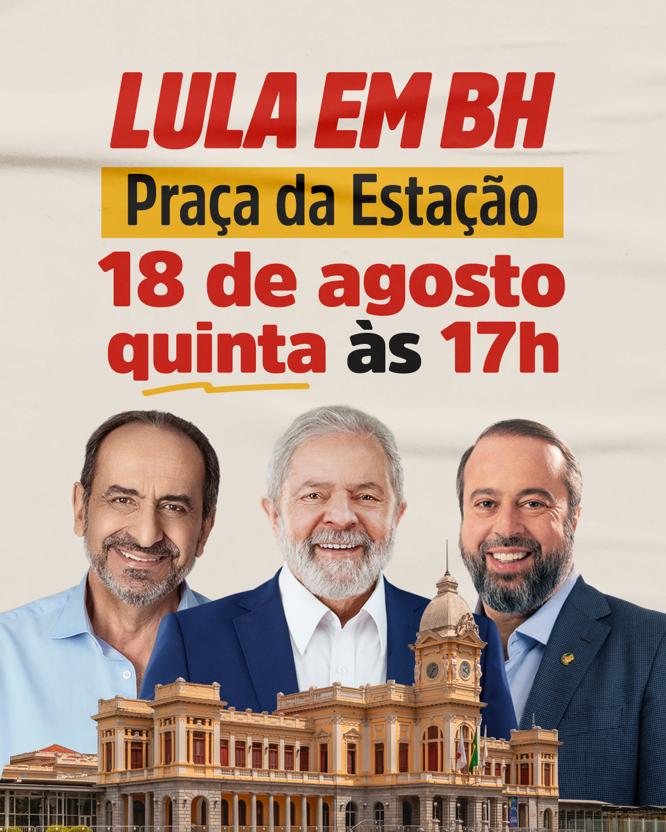 Leia mais sobre o artigo Participe do Lançamento de Lula, Alexandre Silveira, Kalil e André Quintão em BH